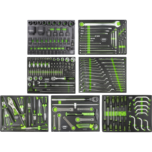 CARRELLO CON 7 CASSETTI VERDE - SPECIALE PER AUTOCARRI