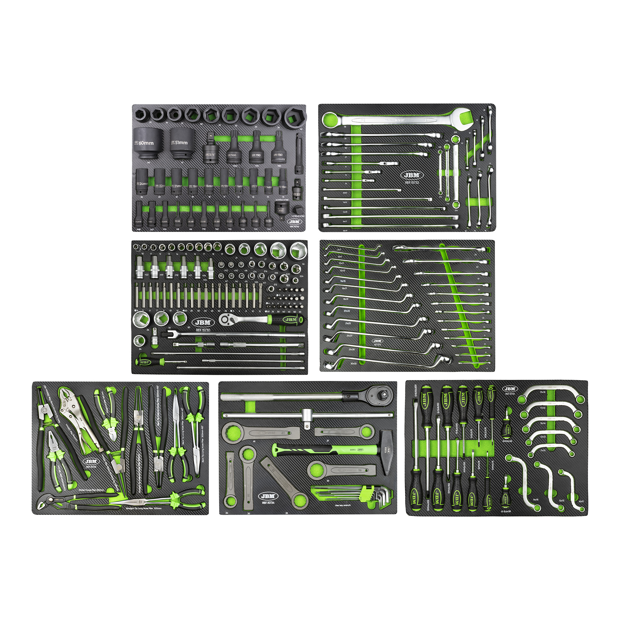CARRELLO CON 7 CASSETTI VERDE - SPECIALE PER AUTOCARRI