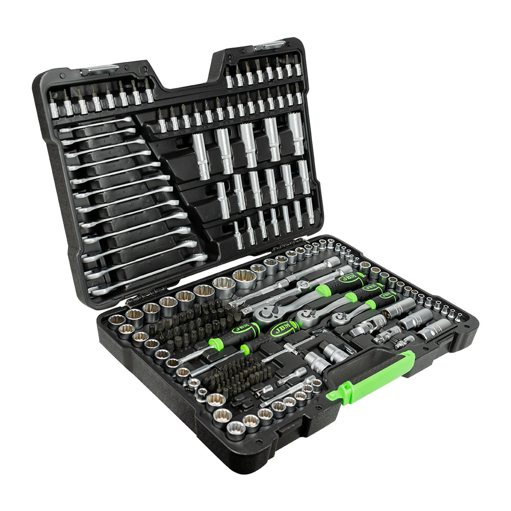 SET DI UTENSILI DA 216 PEZZI CON BUSSOLE A 12 LATI DA 1/4", 3/8" E 1/2" – FINITURA ZINCATA - immagine 2