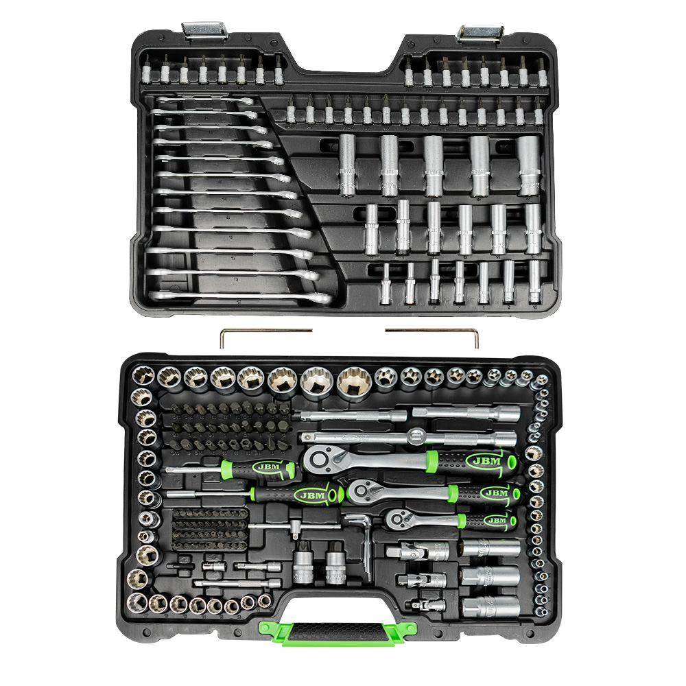 SET DI UTENSILI DA 216 PEZZI CON BUSSOLE A 12 LATI DA 1/4", 3/8" E 1/2" – FINITURA ZINCATA - immagine 3