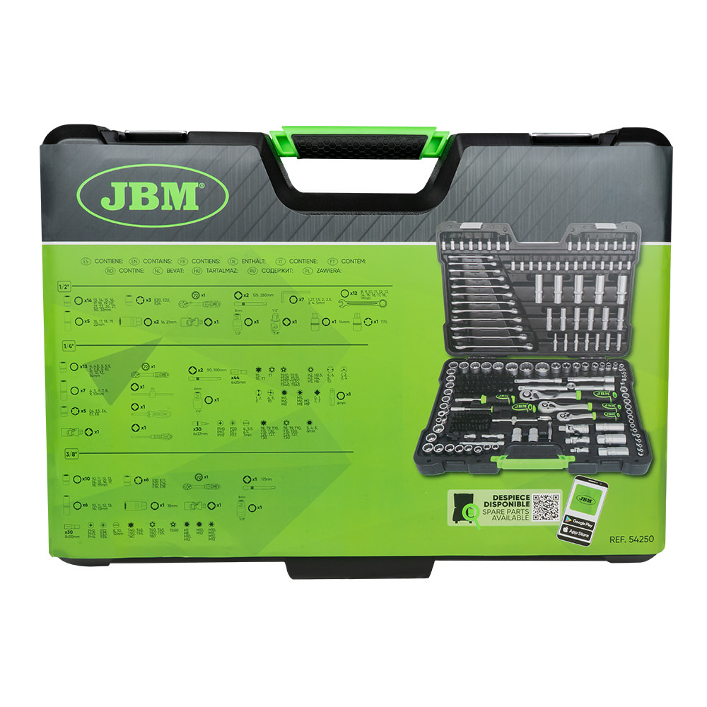 SET DI UTENSILI DA 216 PEZZI CON BUSSOLE A 12 LATI DA 1/4", 3/8" E 1/2" – FINITURA ZINCATA - immagine 5
