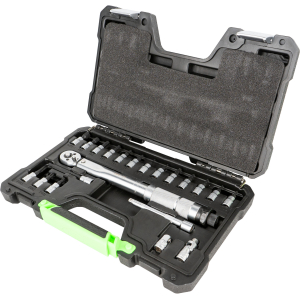 SET DA 21 PUNTE E ADATTATORI 1/4" CON CHIAVE DINAMOMETRICA