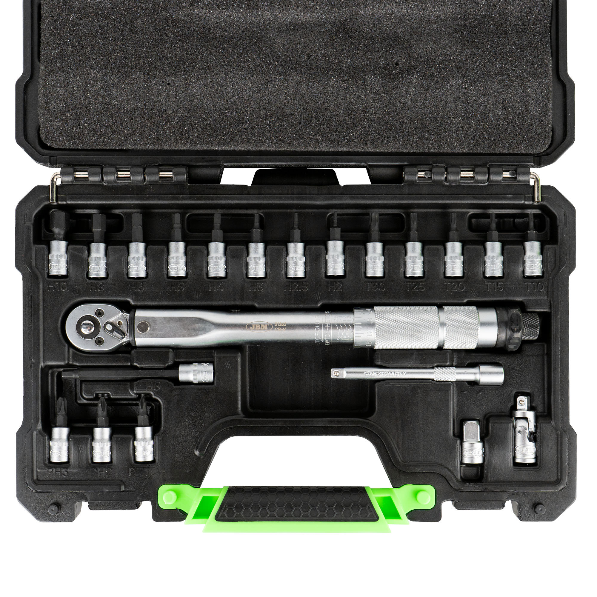 SET DA 21 PUNTE E ADATTATORI 1/4" CON CHIAVE DINAMOMETRICA - immagine 2