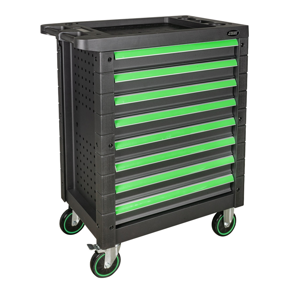 CARRELLO UTENSILI 8 CASSETTI UGUALI VERDE - VUOTO