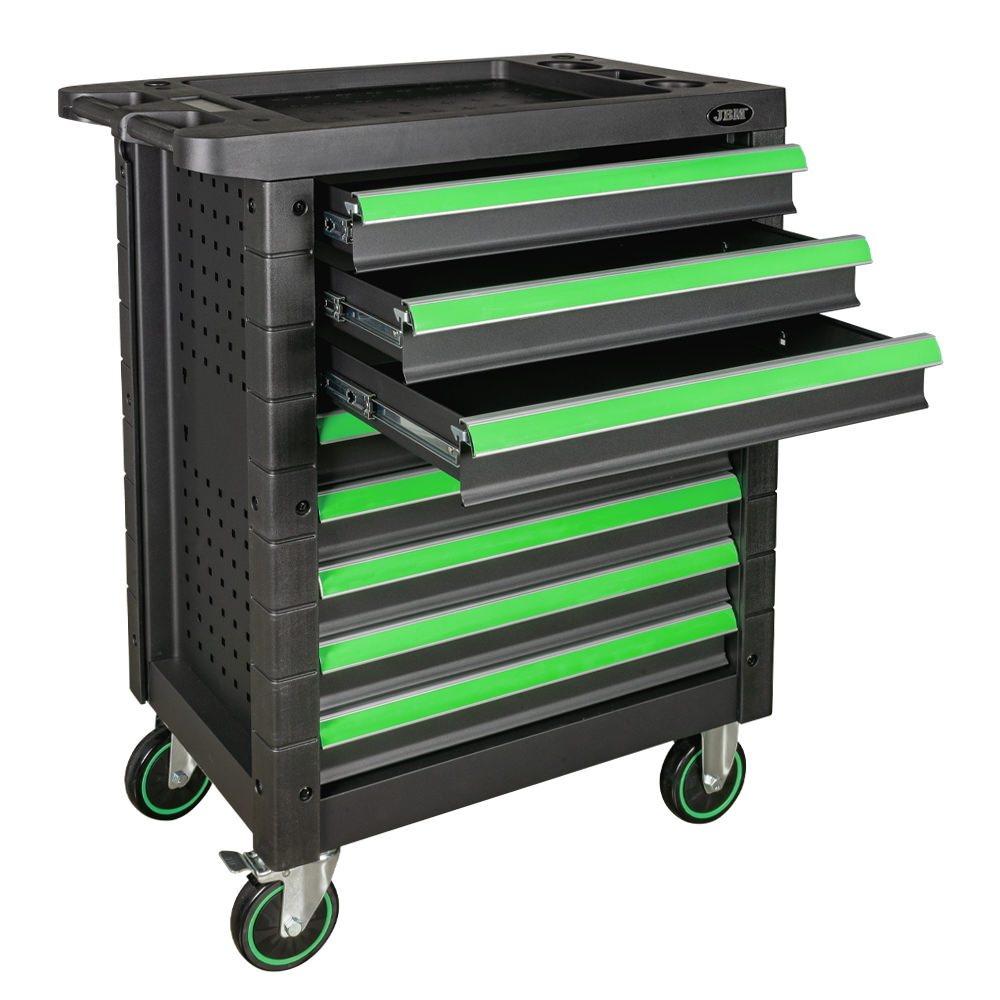 CARRELLO UTENSILI 8 CASSETTI UGUALI VERDE - VUOTO - immagine 2