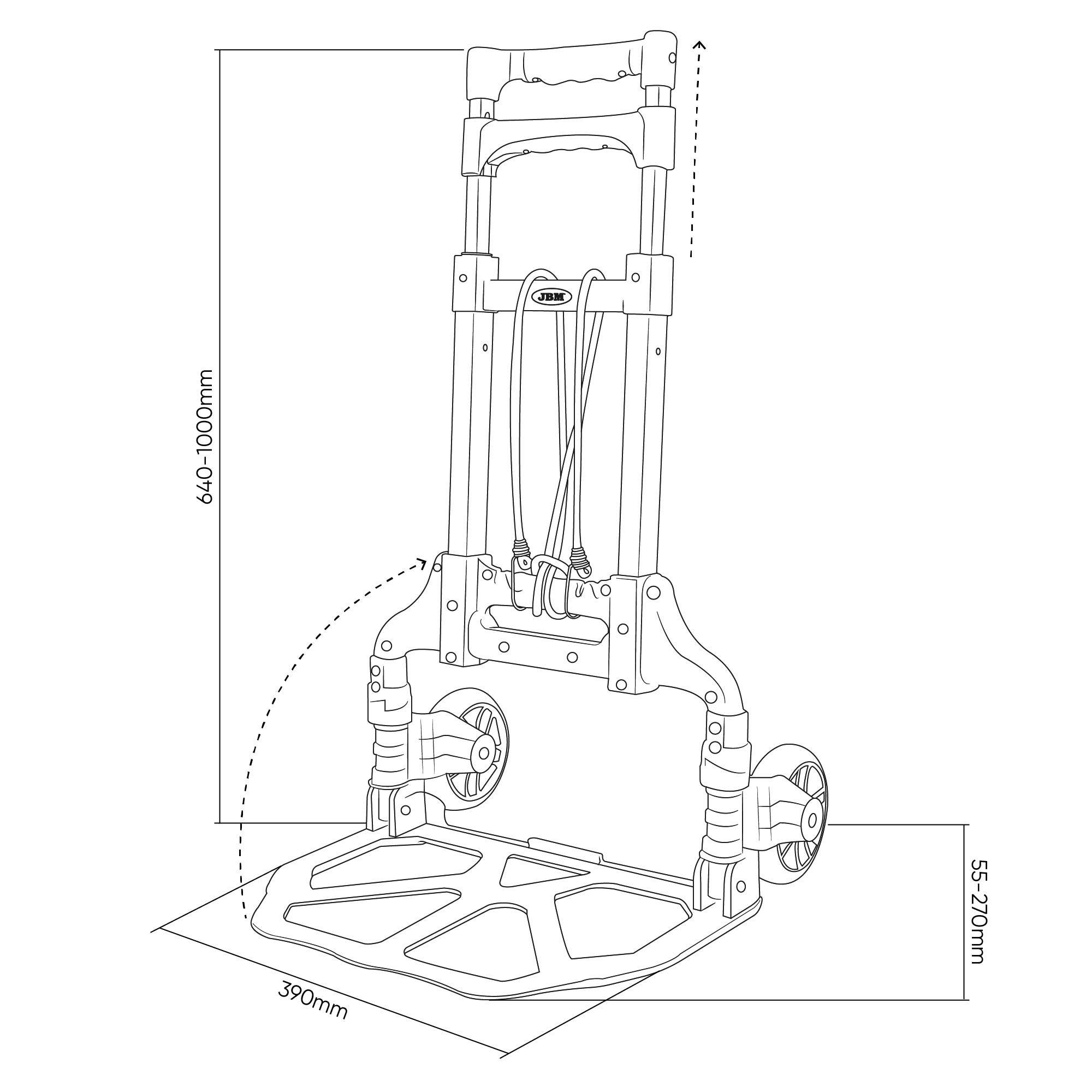 CARRELLO PIEGHEVOLE IN ALLUMINIO 75KG - immagine 6