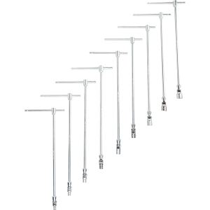 SET DI 9 CHIAVI A SNODO CON IMPUGNATURA A T (7–19 MM)