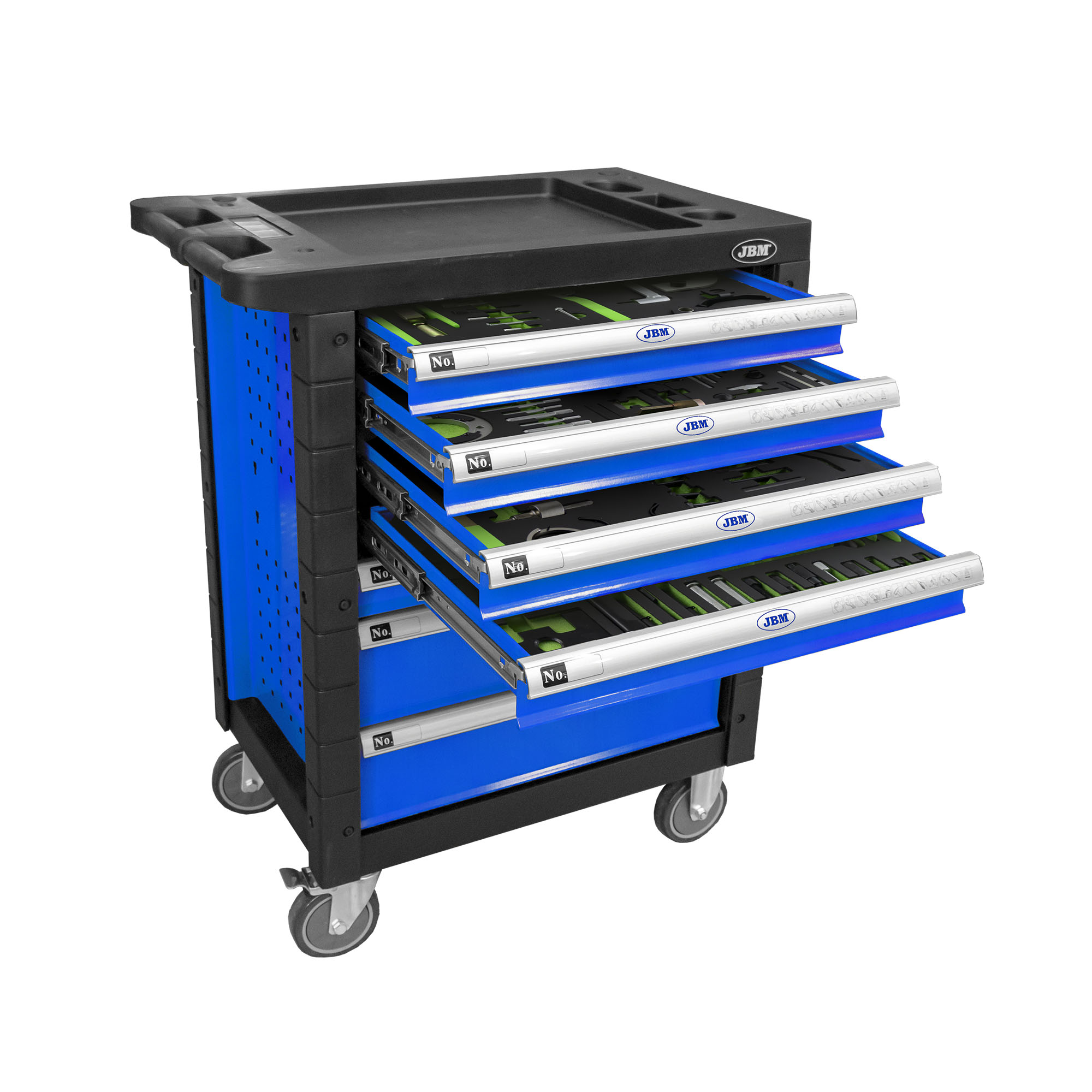 CARRELLO CON 7 CASSETTI BLU - SPECIALE KIT MESSA IN FASE - immagine 2