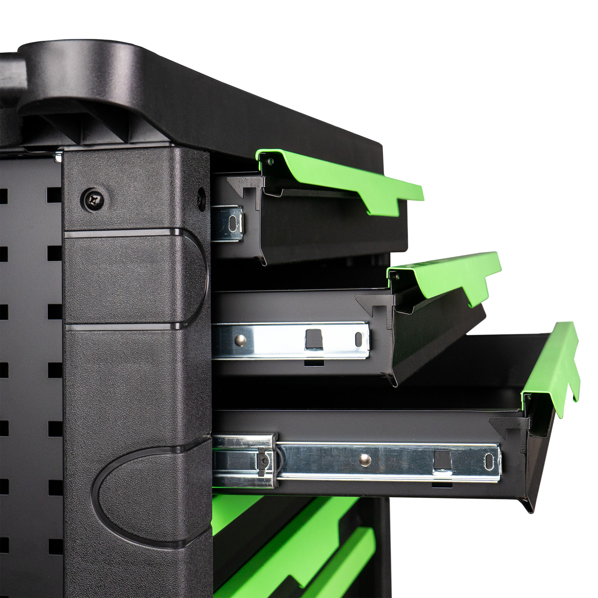 CARRELLO CON 7 CASSETTI VERDE - VUOTO - immagine 4