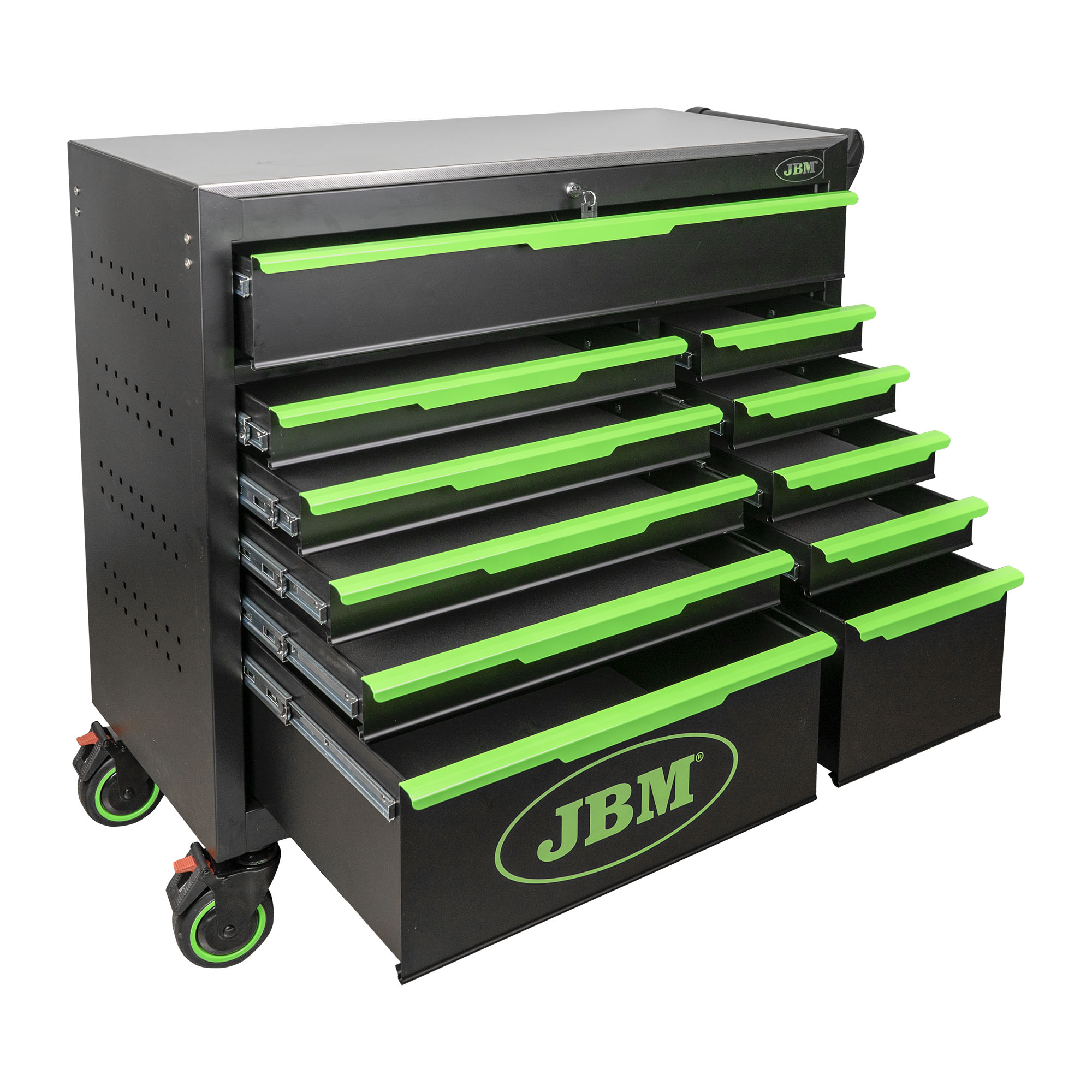 CARRELLO CON 11 CASSETTI VERDE – VUOTO - immagine 2