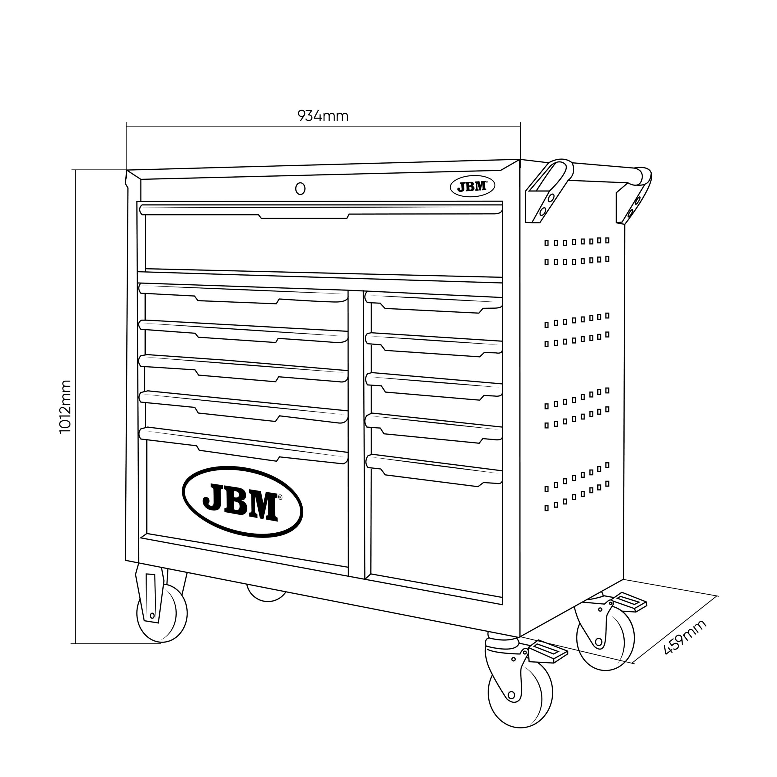 CARRELLO CON 11 CASSETTI VERDE – VUOTO - immagine 6