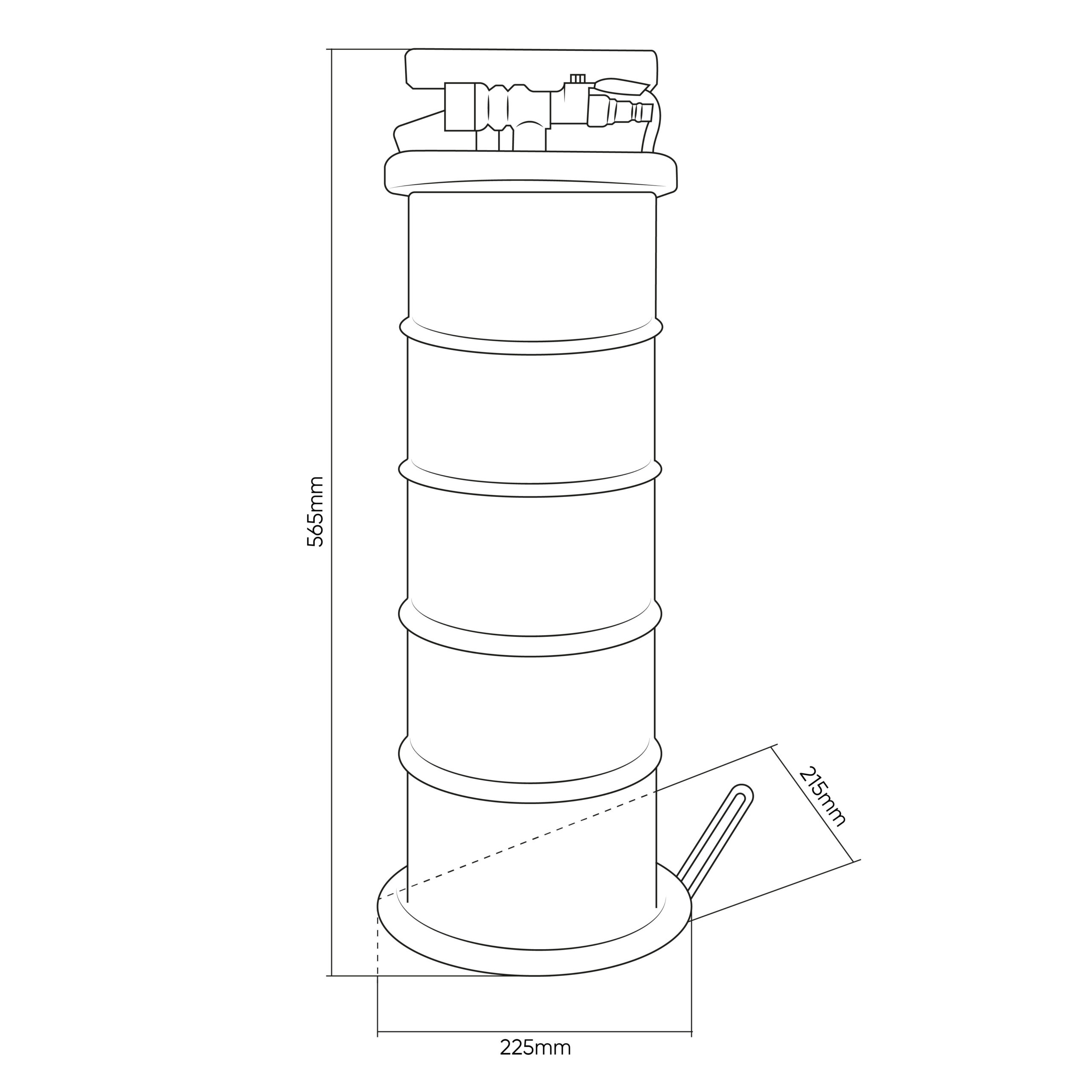 POMPA DI ESTRAZIONE DELL'OLIO PNEUMATICA/MANUALE 6.5L - immagine 5