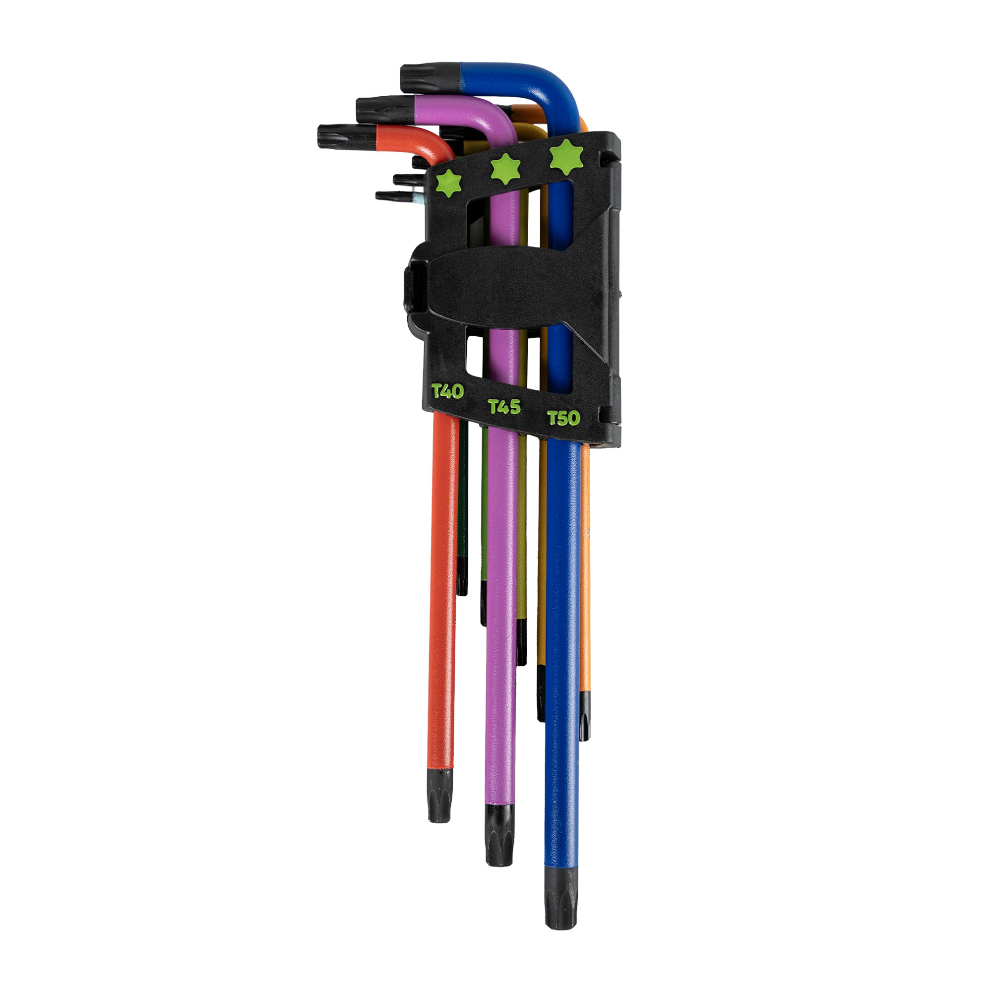 SET DI 9 CHIAVI TORX EXTRA LUNGHE COLORATE