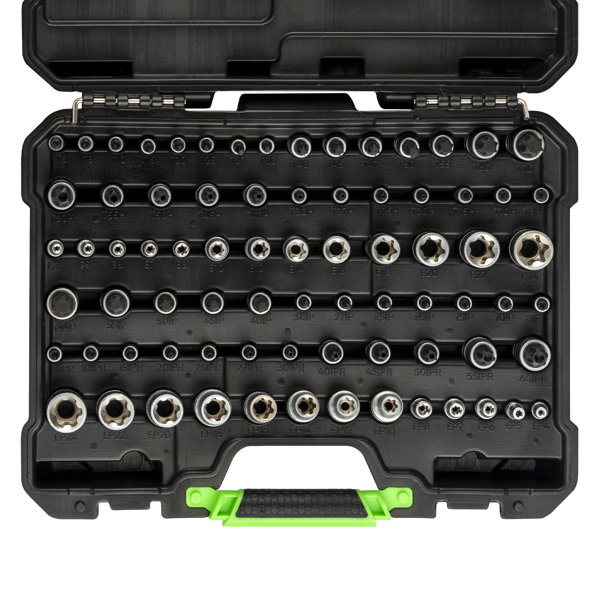 VALIGETTA DI 77 PEZZI CON BUSSOLE E INSERTI TORX/TORX PLUS - immagine 3