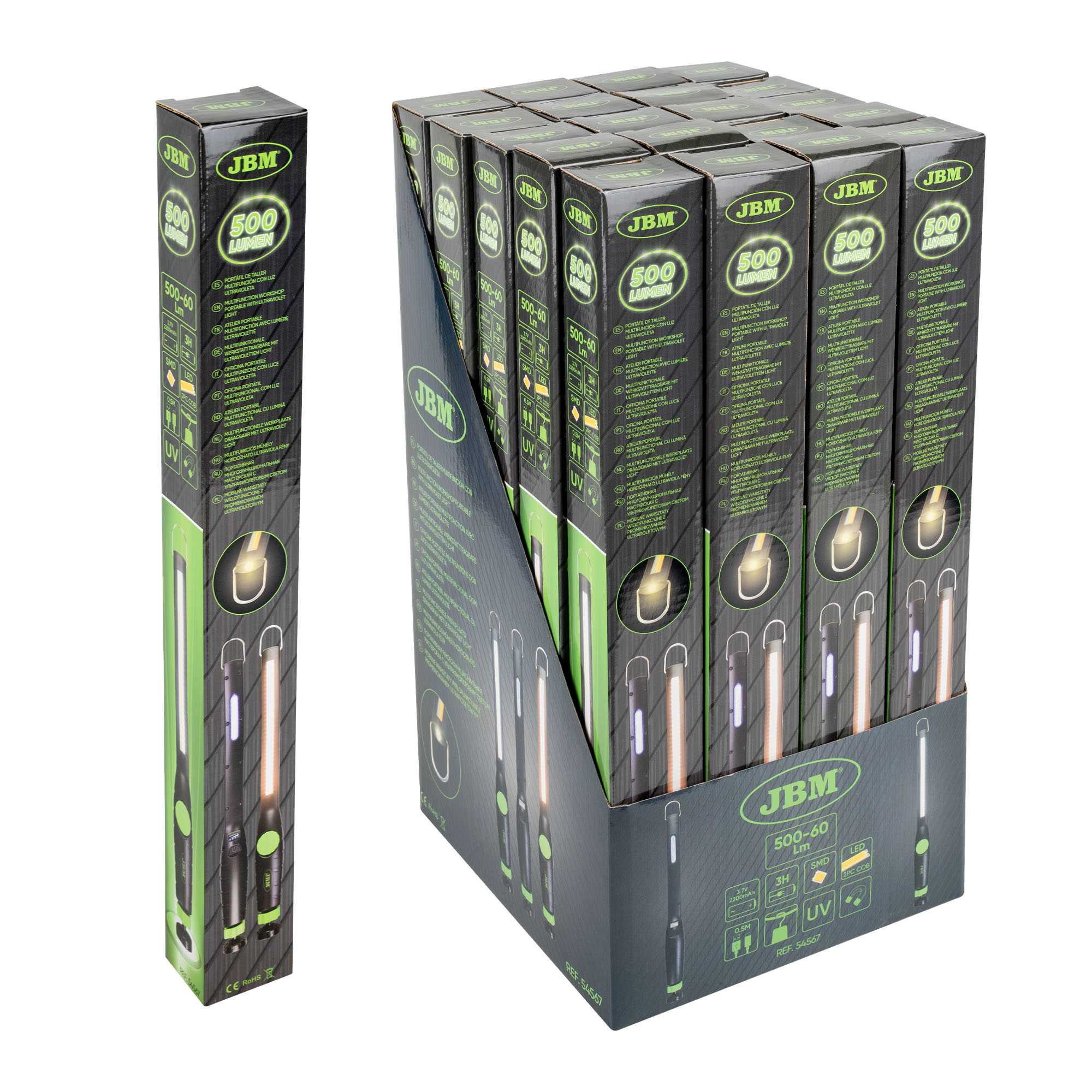 LAMPADA LED UV REGOLABILE CON BASE MAGNETICA ARTICOLATA - 500LM - immagine 5