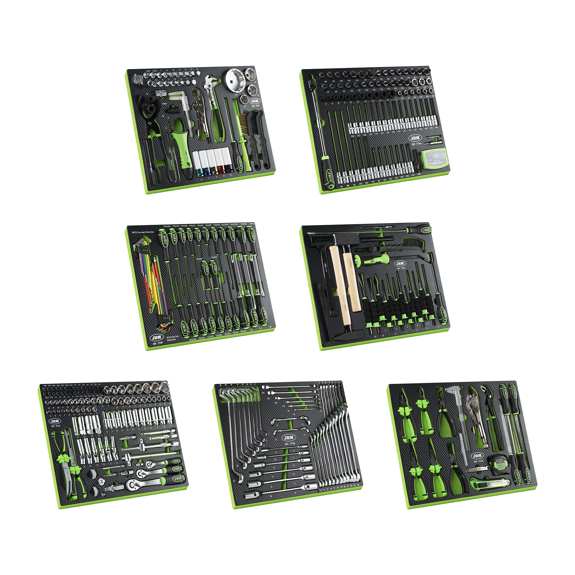 SET DI 7 MODULI PER CARRELLO PORTAUTENSILI