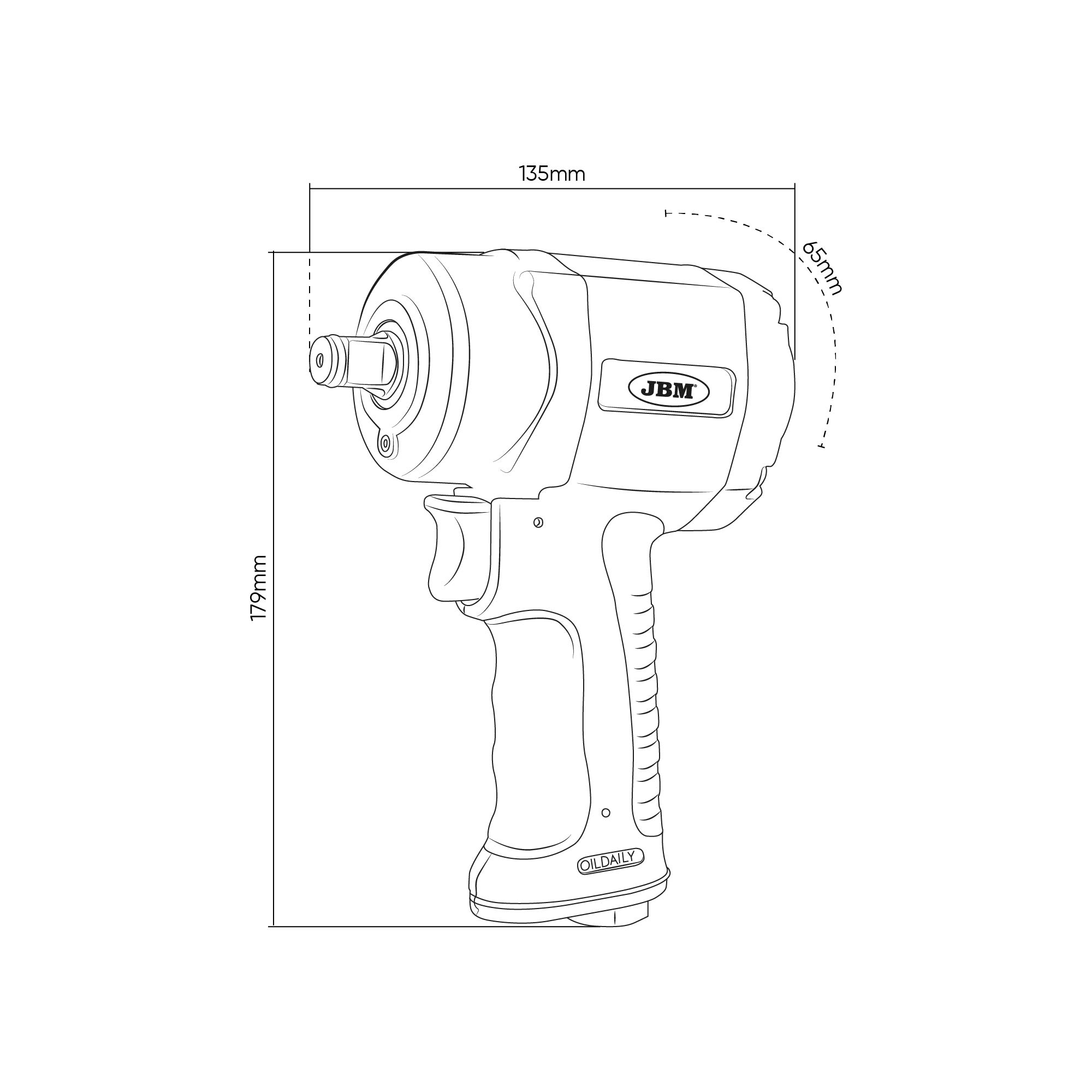 AVVITATORE PNEUMATICO MINI 1/2" 1200 NM - immagine 6