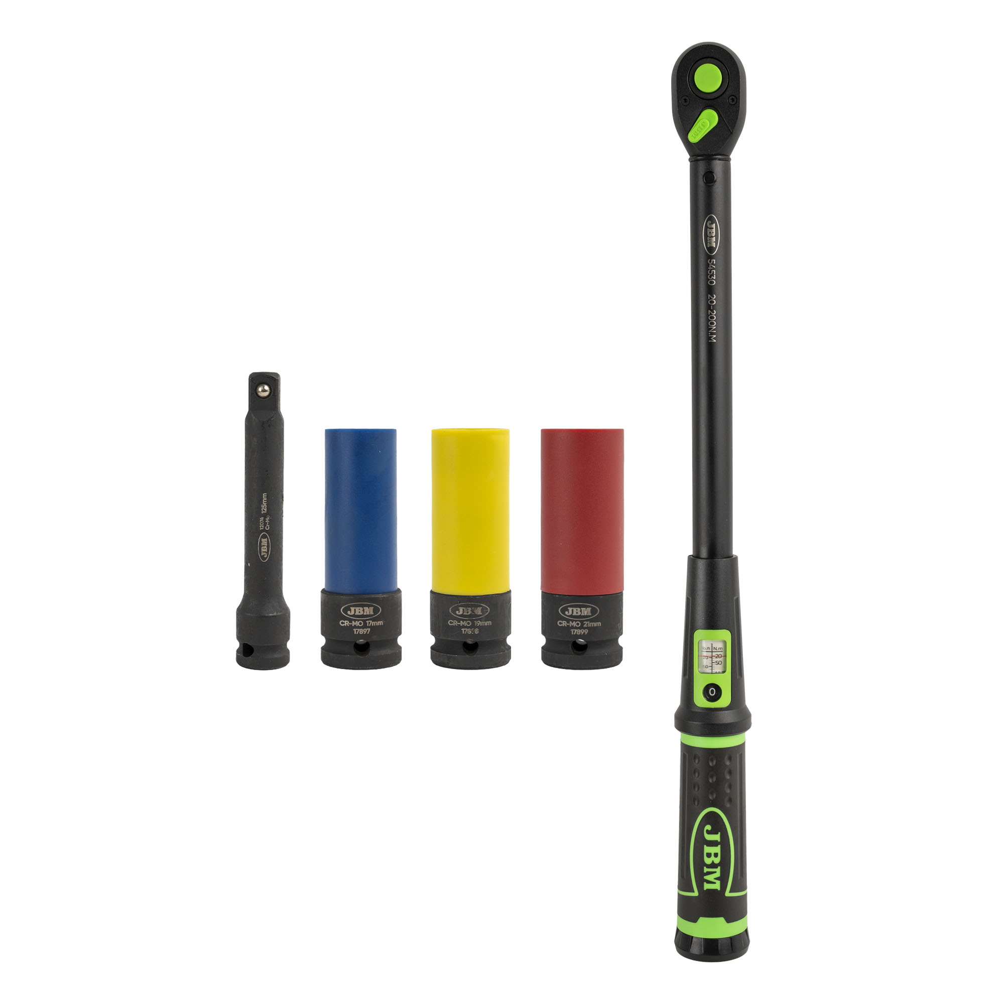 SET DI UTENSILI DA 5 PEZZI CON CHIAVE DINAMOMETRICA 1/2" E FINESTRA DI VISUALIZZAZIONE - immagine 3