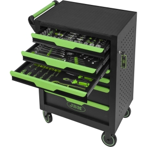 CARRELLO CON 7 CASSETTI VERDE - CON UTENSILI