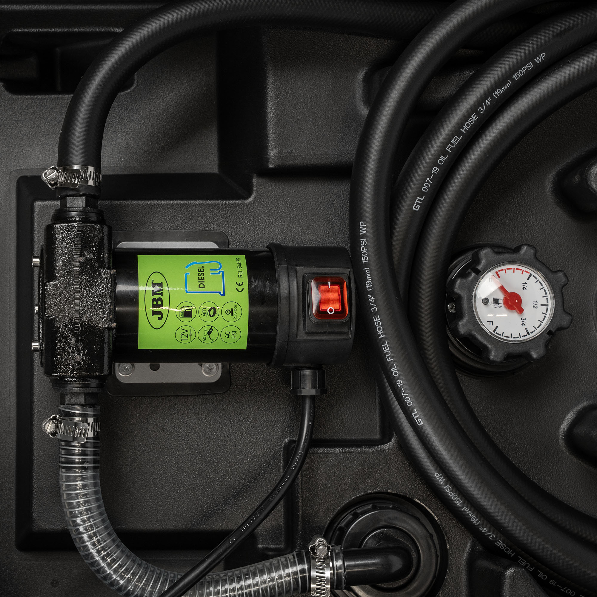 POMPA ELETTRICA PER CARBURANTE DIESEL CON SERBATOIO DA 200L - immagine 3