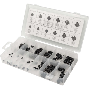 ASSORTIMENTO DI VITI SENZA TESTA CON ESAGONO INCASSATO SAE 160 PEZZI