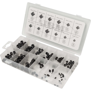 ASSORTIMENTO DI VITI SENZA TESTA CON ESAGONO INCASSATO METRICHE 160 PEZZI