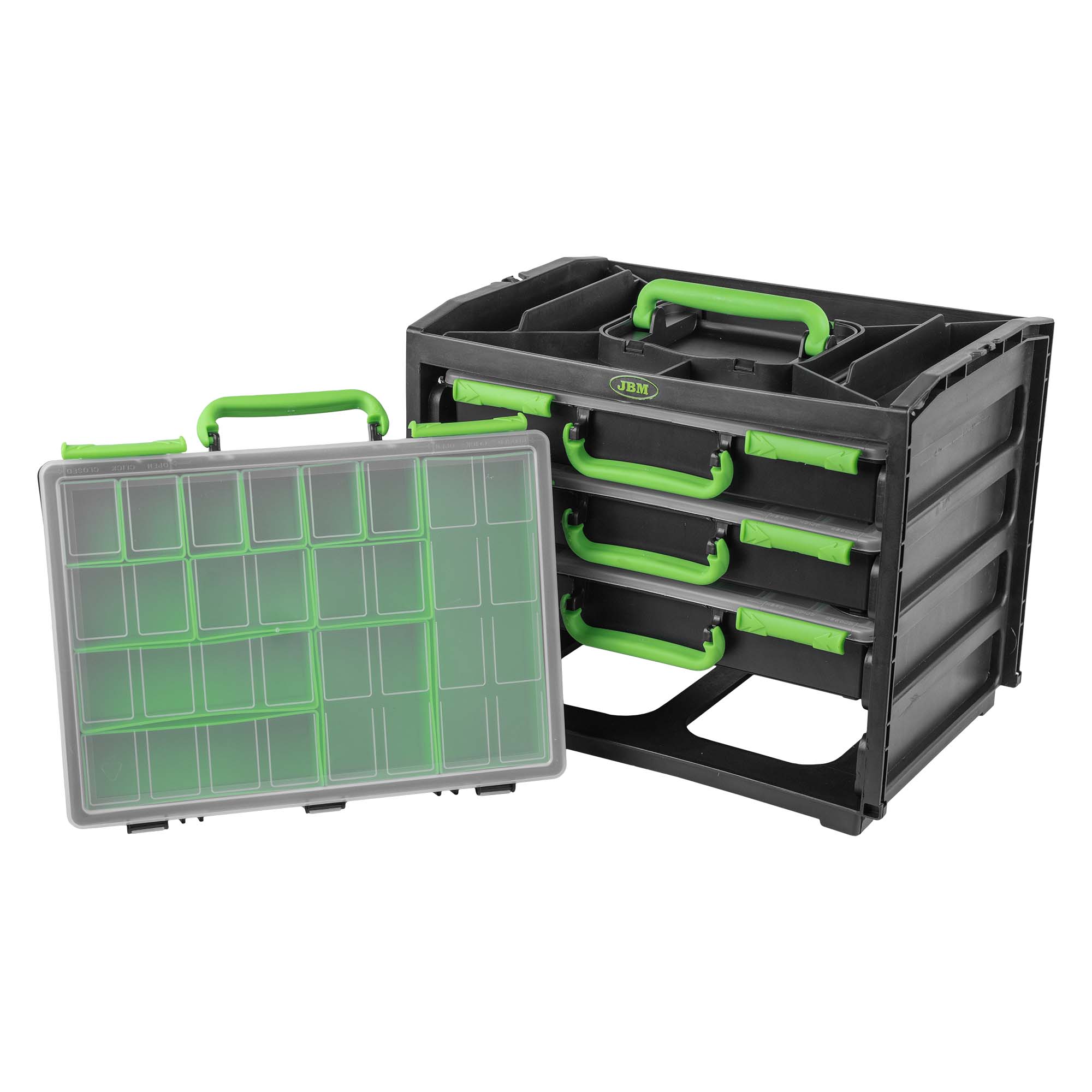 CASSA CON 4 VALIGETTE IN PLASTICA ESTRAIBILI - immagine 3