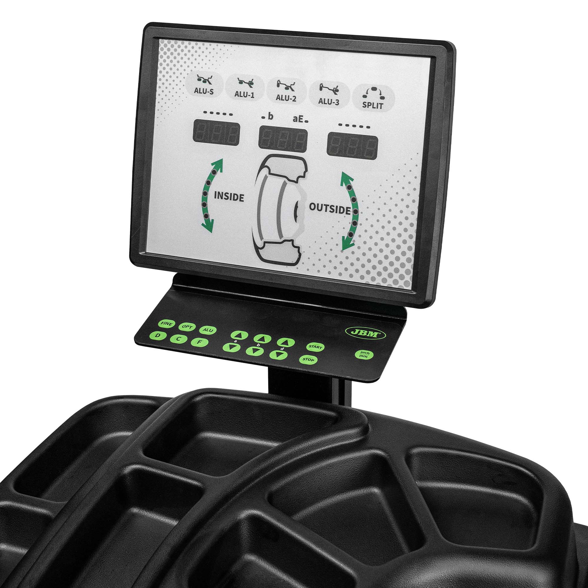 EQUILIBRATRICE RUOTE DIGITALE CON PEDALE FRENO E LASER - immagine 2