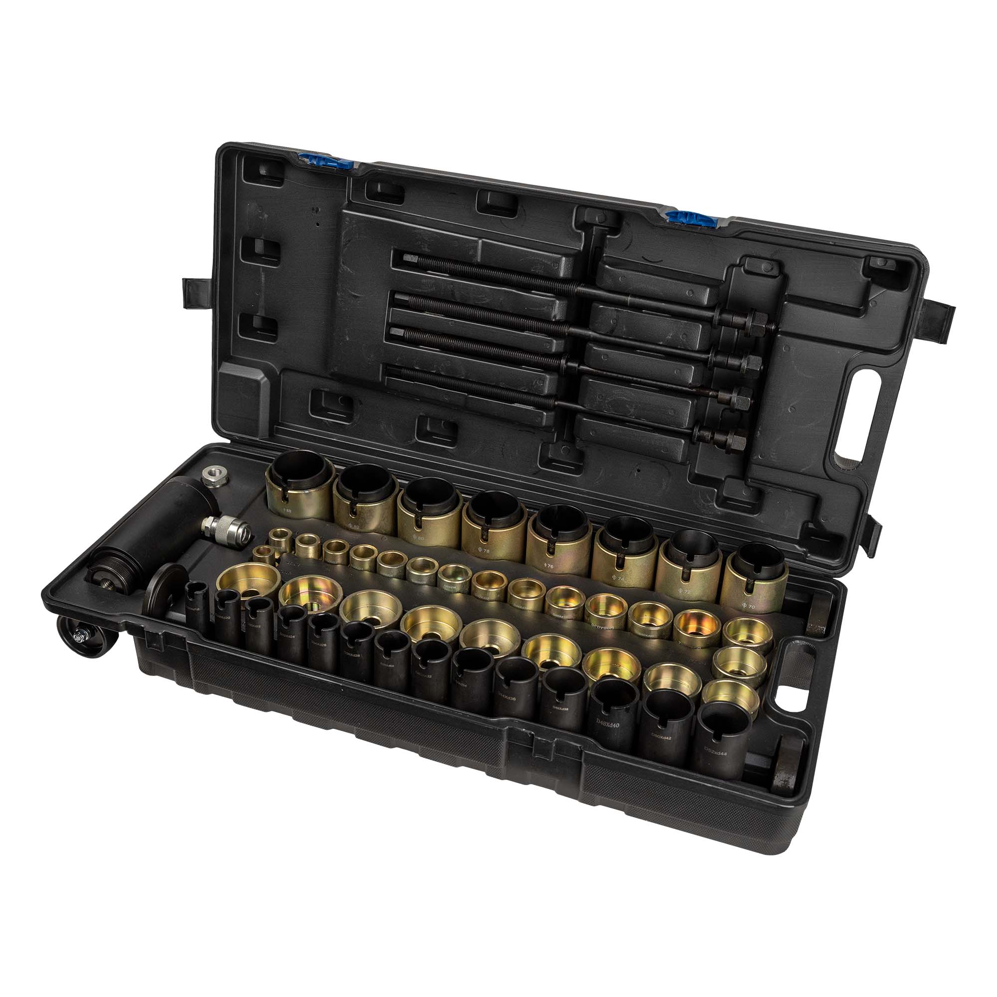 SET IDRAULICO PER L'ESTRAZIONE/INSTALLAZIONE DI SILENT BLOCK E CUSCINETTI (63PCS)