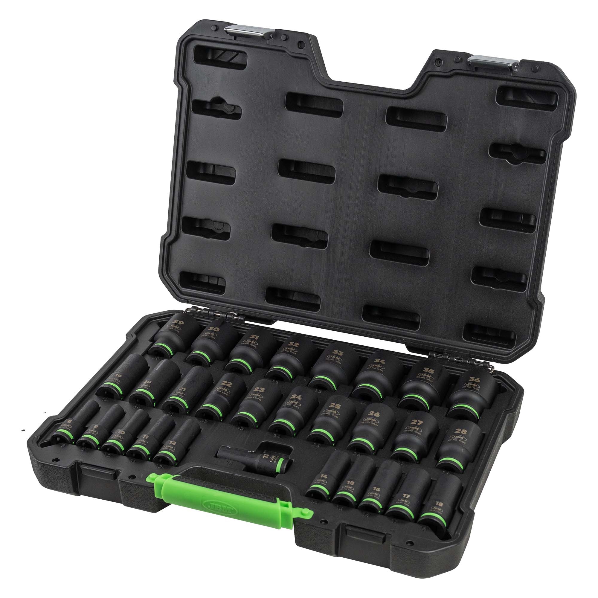 SET DI 29 BUSSOLE PNEUMATICHE LUNGHE ESAGONALI DA 1/2"