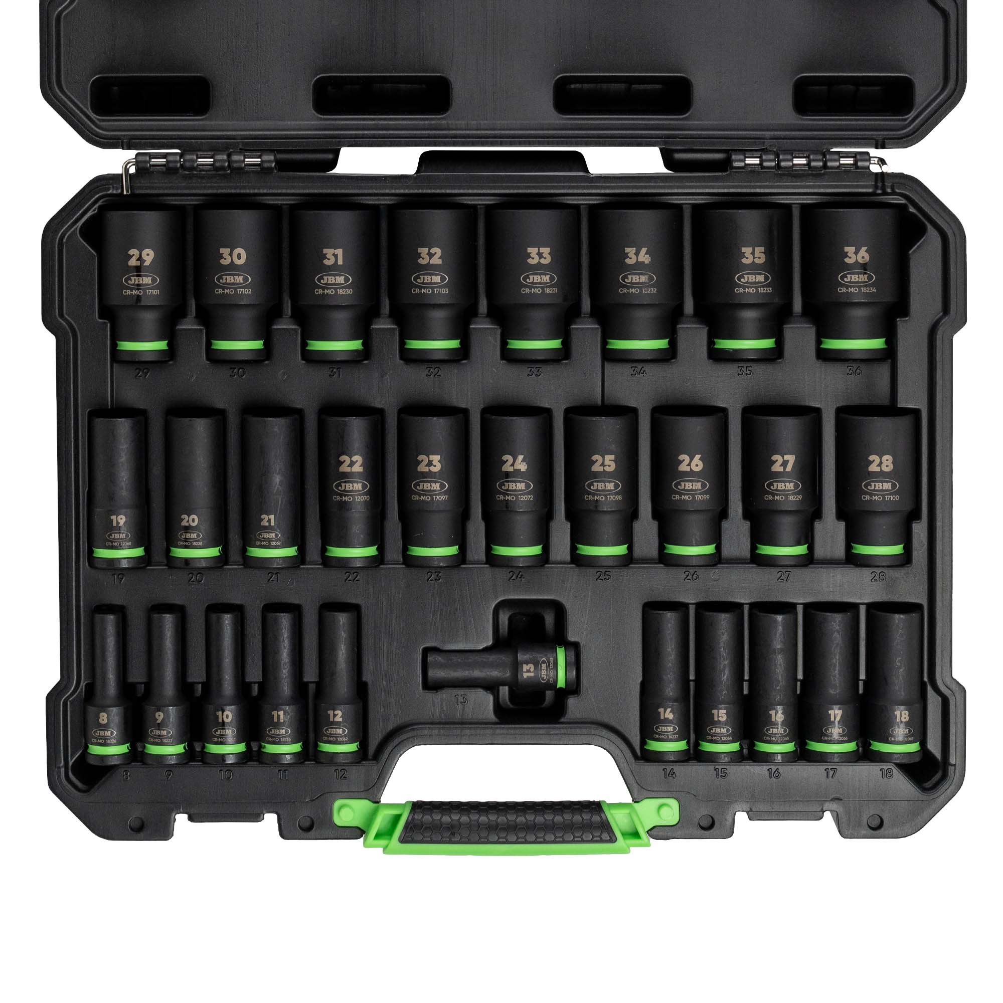 SET DI 29 BUSSOLE PNEUMATICHE LUNGHE ESAGONALI DA 1/2" - immagine 2
