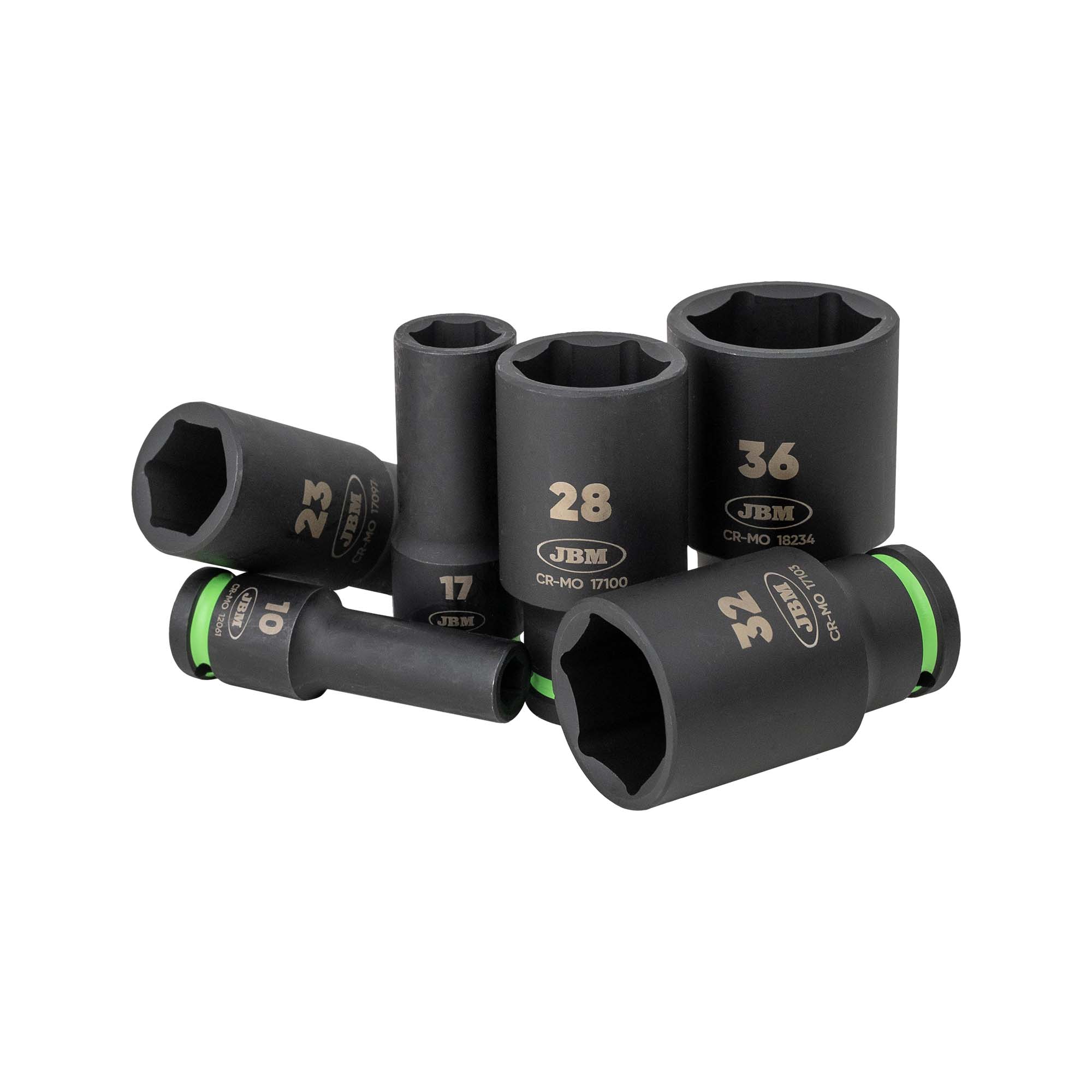 SET DI 29 BUSSOLE PNEUMATICHE LUNGHE ESAGONALI DA 1/2" - immagine 3