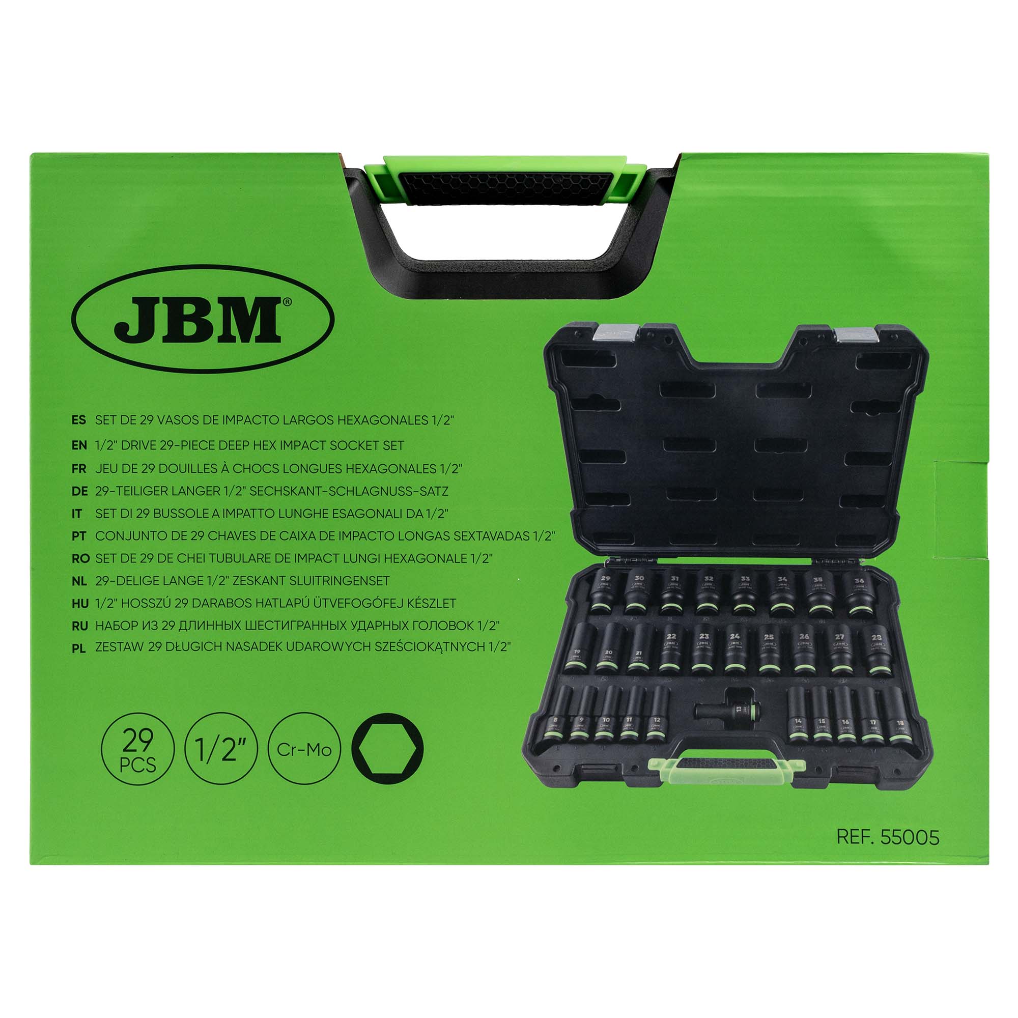 SET DI 29 BUSSOLE PNEUMATICHE LUNGHE ESAGONALI DA 1/2" - immagine 5