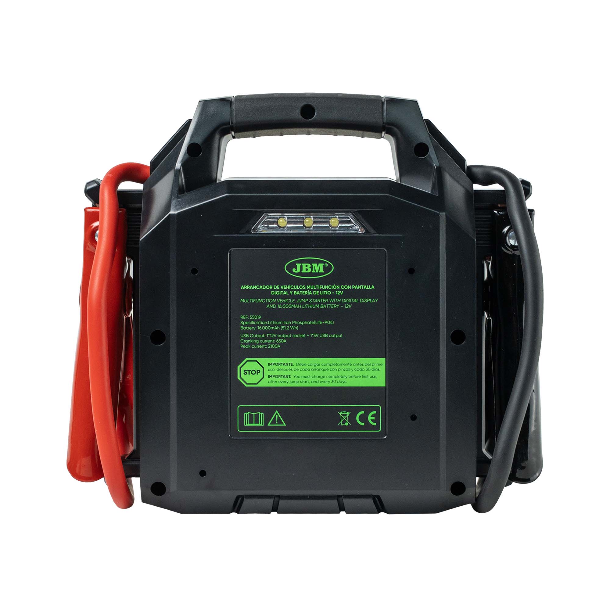 AVVIATORE MULTIFUNZIONE PER VEICOLI CON DISPLAY DIGITALE E BATTERIA AL LITIO DA 16.000MAH – 12V - immagine 2