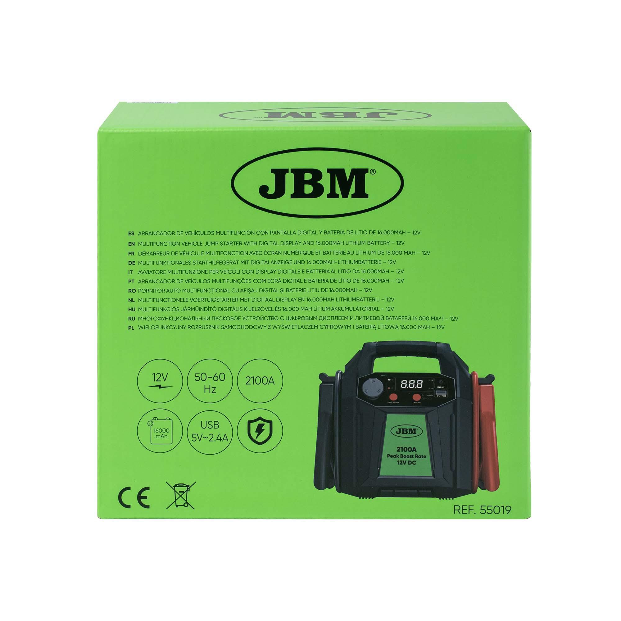 AVVIATORE MULTIFUNZIONE PER VEICOLI CON DISPLAY DIGITALE E BATTERIA AL LITIO DA 16.000MAH – 12V - immagine 5