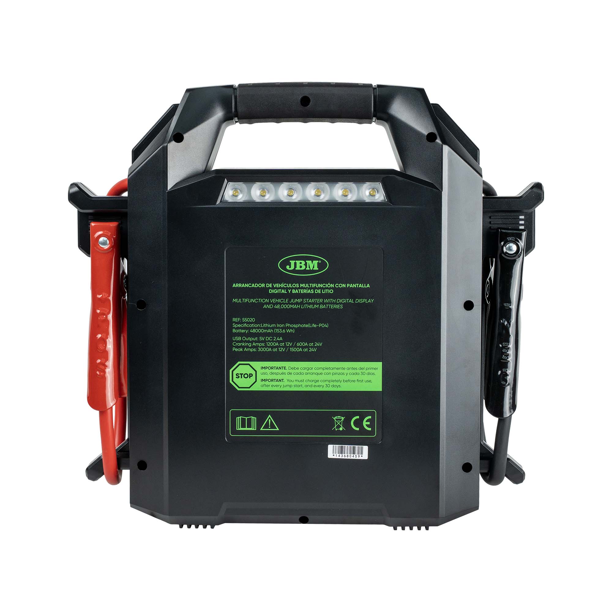 AVVIATORE MULTIFUNZIONE PER VEICOLI CON DISPLAY DIGITALE E BATTERIE AL LITIO DA 48.000MAH – 12V/24V - immagine 2