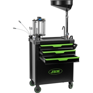 CARRELLO RACCOGLITORE D’OLIO CON SISTEMA DI ASPIRAZIONE E SCOMPARTI