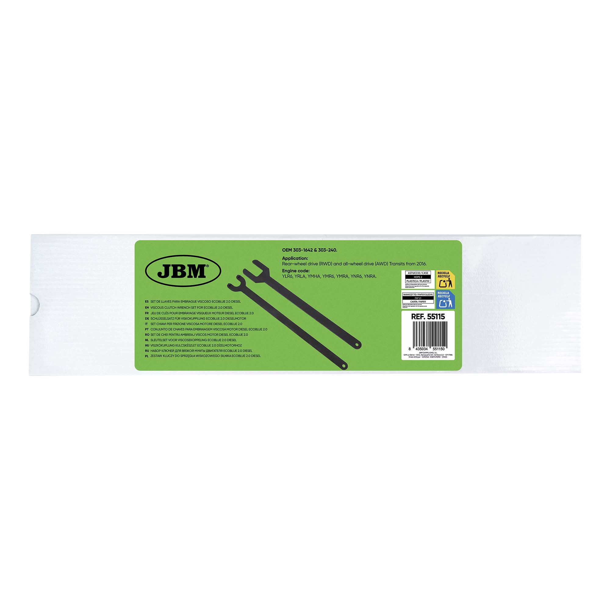 SET CHIAVI PER FRIZIONE VISCOSA MOTORE DIESEL ECOBLUE 2.0 - immagine 2