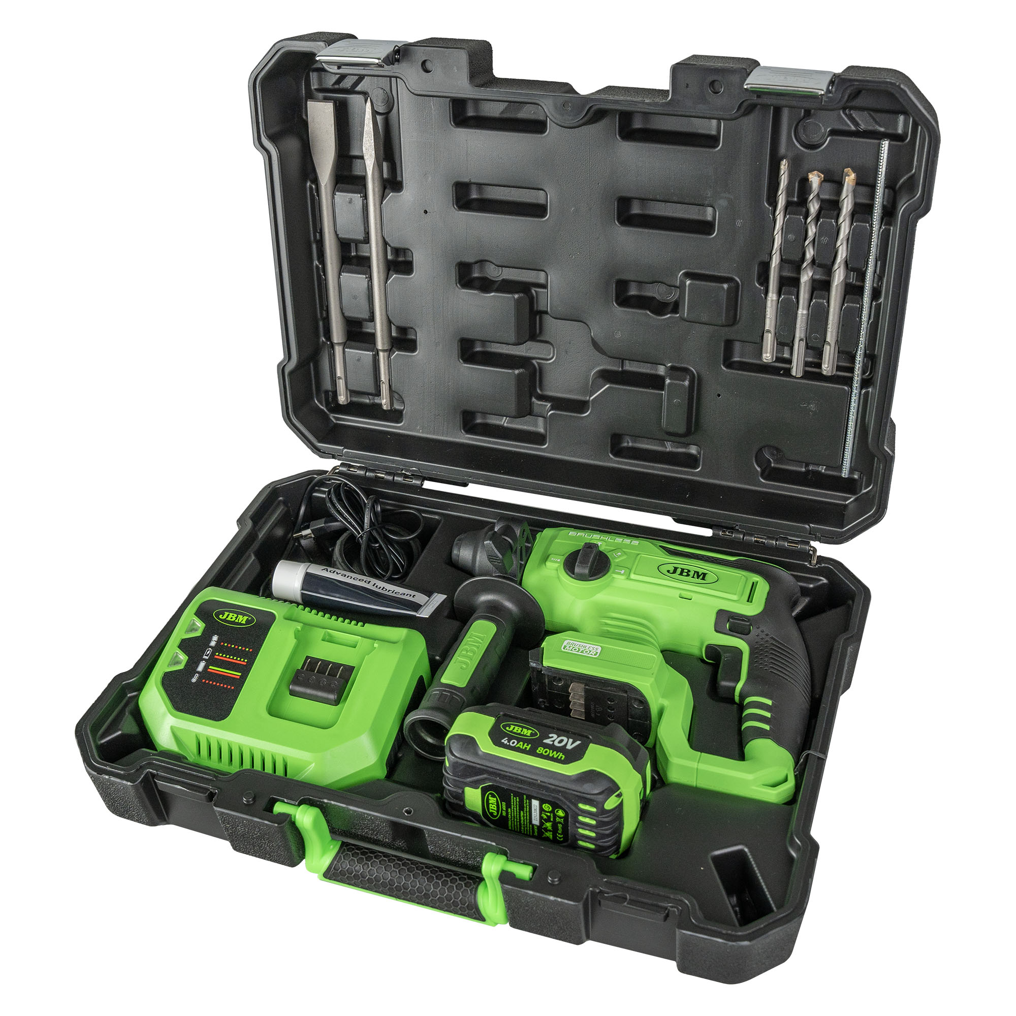 MARTELLO PERFORATORE BRUSHLESS A BATTERIA CON CUSTODIA