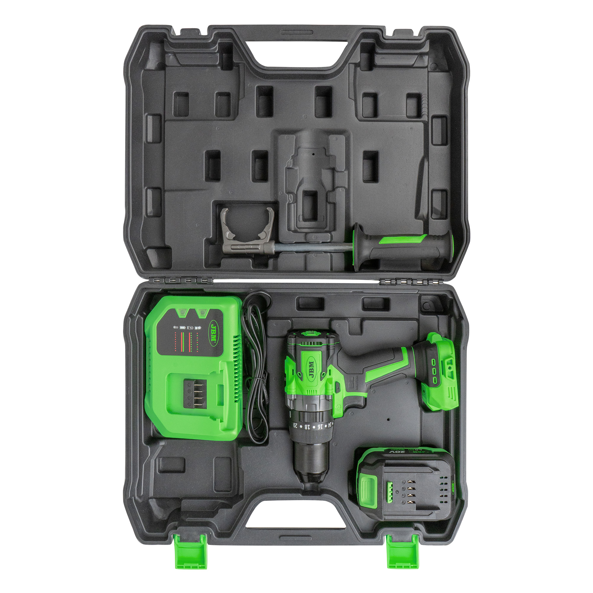 TRAPANO A 2 VELOCITÀ BRUSHLESS A BATTERIA CON CUSTODIA - immagine 2