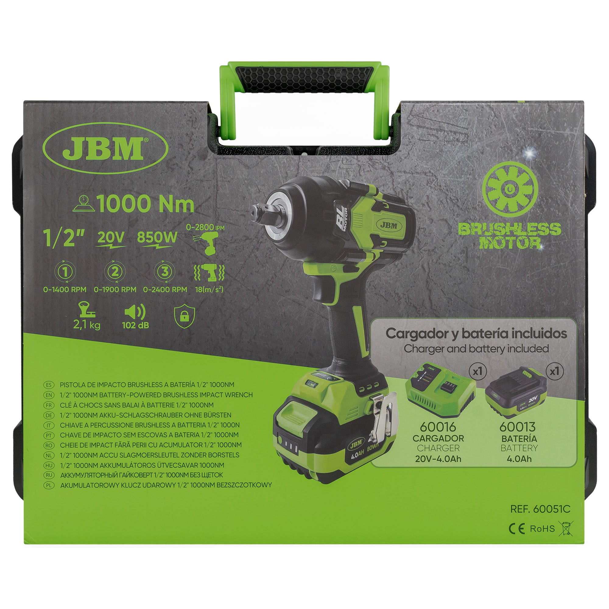 - AVVITATORE PNEUMATICO BRUSHLESS A BATTERIA 1/2" 1000NM CON VALIGETTA - immagine 4