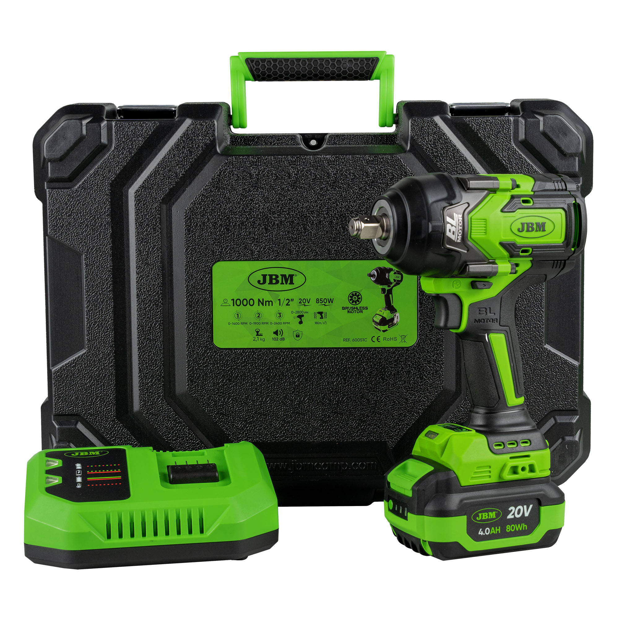 - AVVITATORE PNEUMATICO BRUSHLESS A BATTERIA 1/2" 1000NM CON VALIGETTA - immagine 5