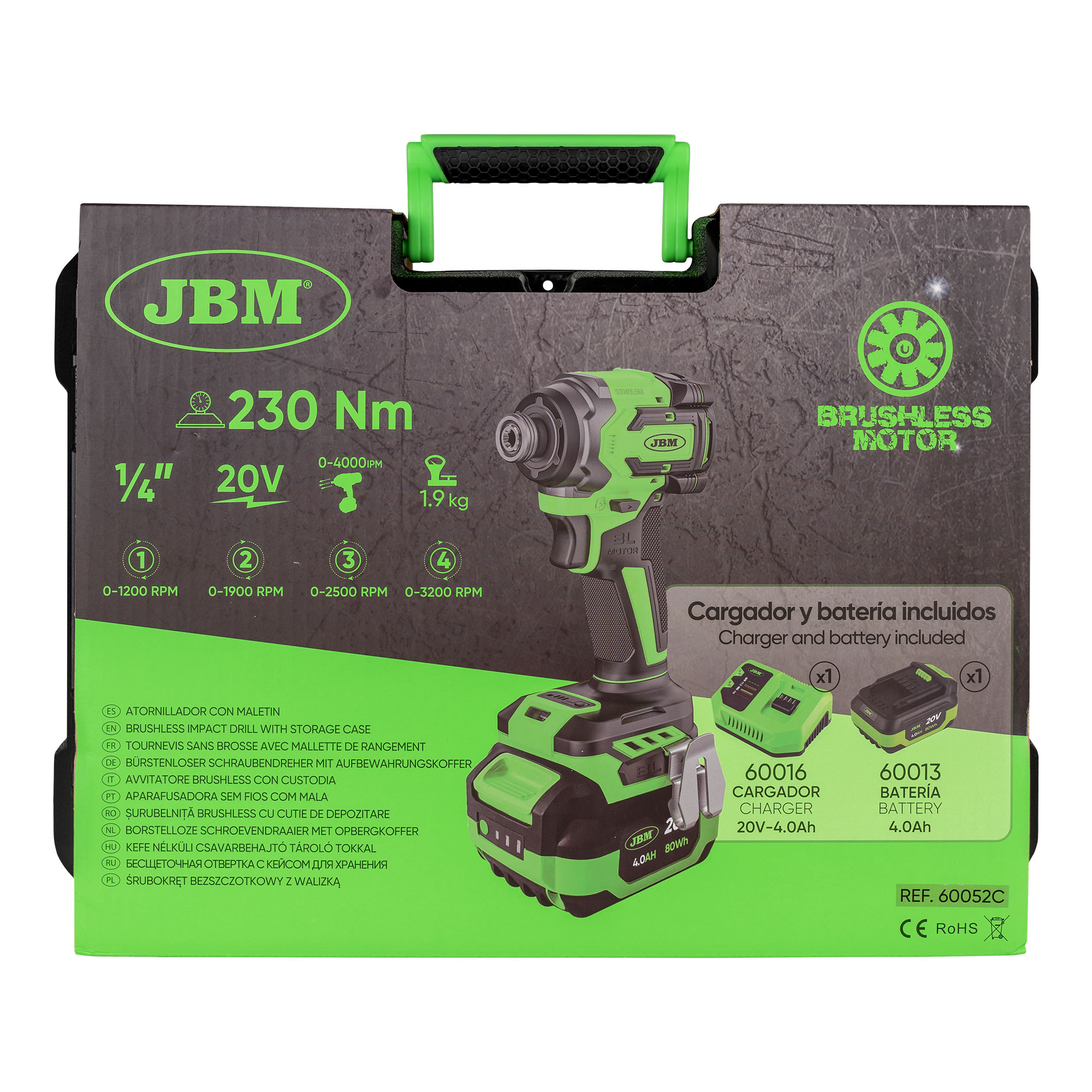 AVVITATORE A IMPULSI A BATTERIA 1/4" 230NM CON VALIGETTA - immagine 4