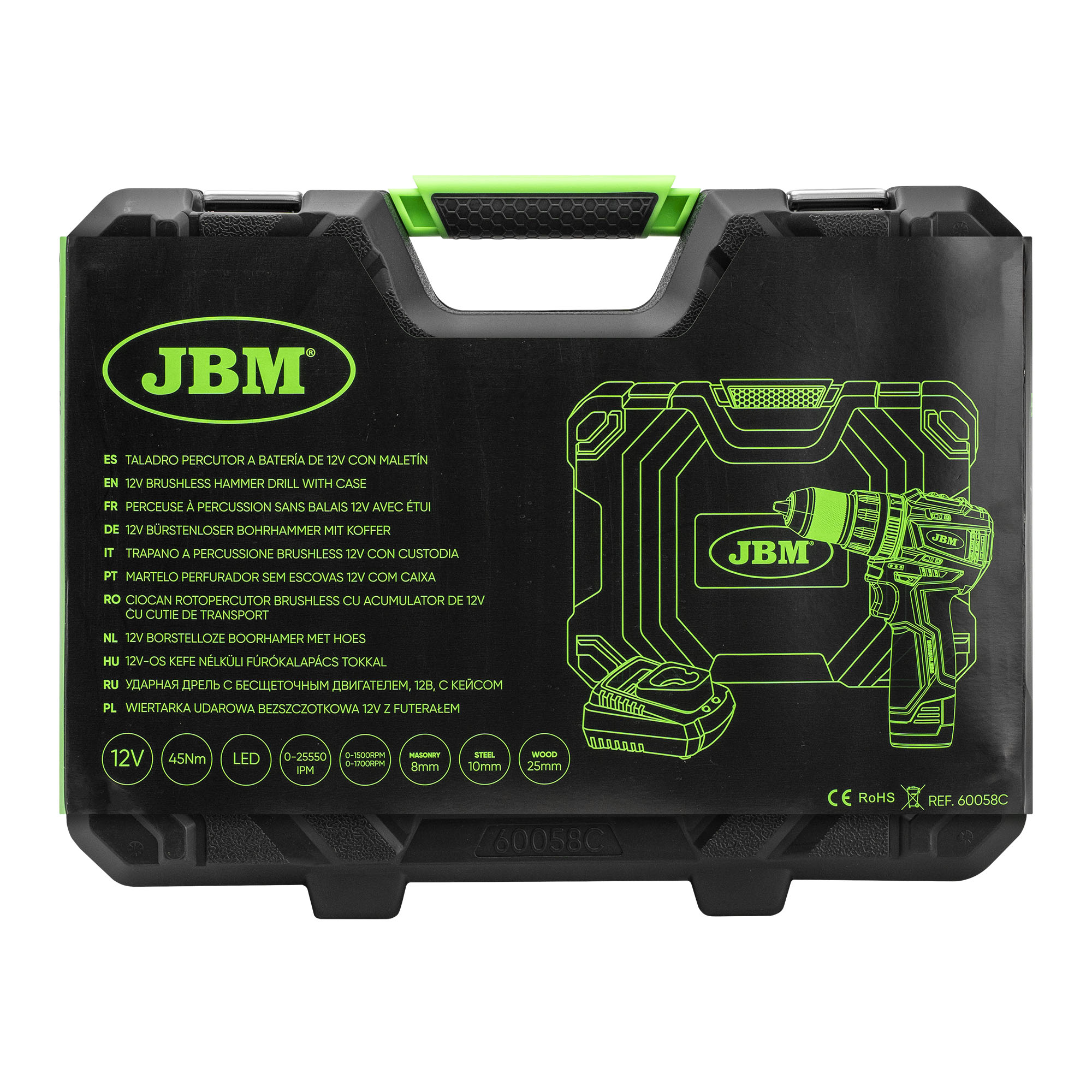 TRAPANO A PERCUSSIONE 12V BRUSHLESS CON CUSTODIA - immagine 5