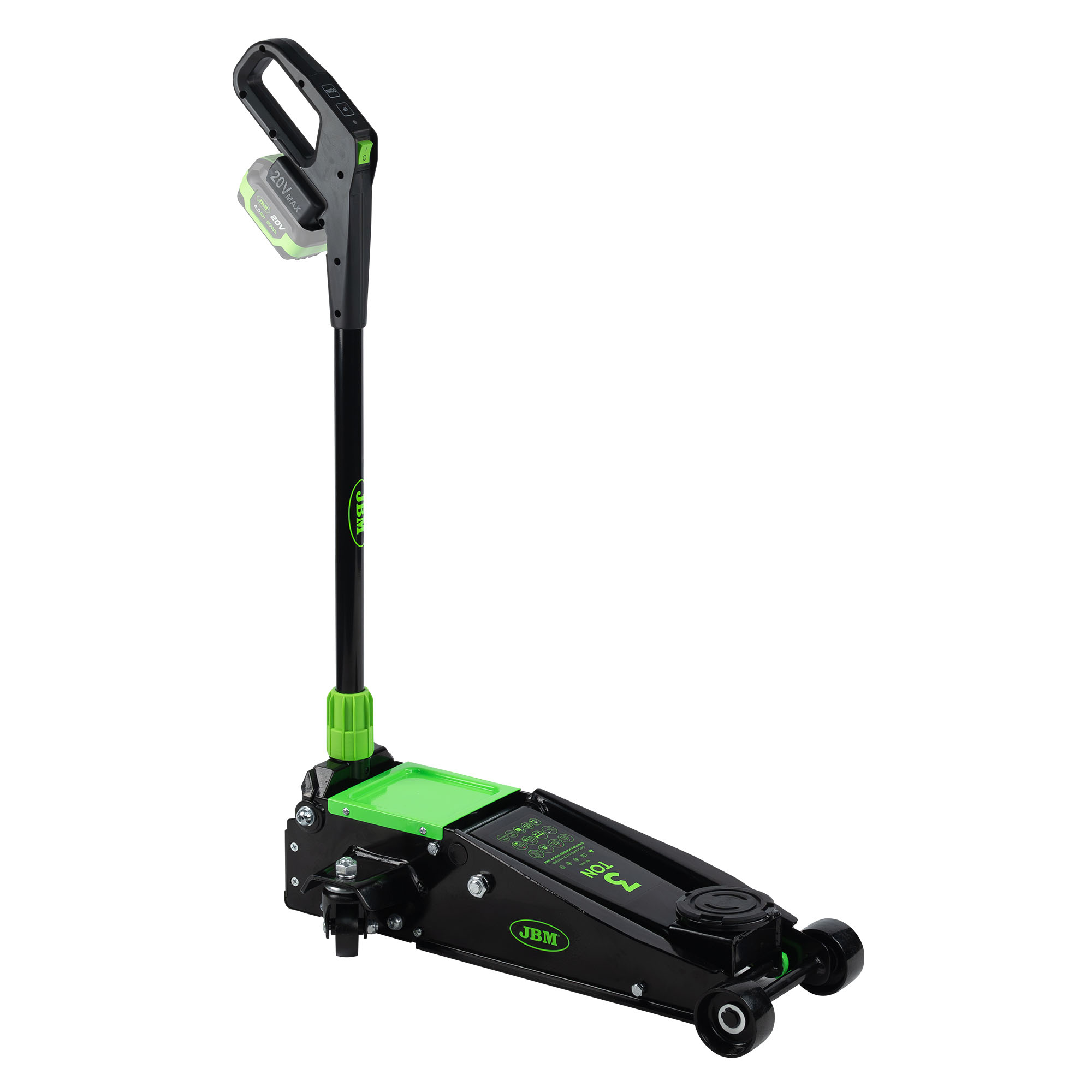 CRIC IDRAULICO A CARRELLO DA 3T A BATTERIA CON BATTERIA E CARICABATTERIE INCLUSI - immagine 3
