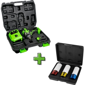 PISTOLA AD IMPATTO A BATTERIA DA 1/2" CON CUSTODIA + 51336