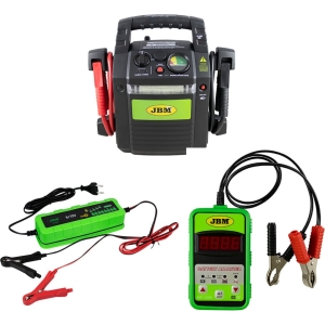 AVVIATORE PER AUTO 12V 53687 + TESTER 51816 + CARICA BATTERIA 53927