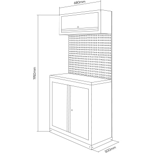 SET DI MOBILI MODULARI (7PCS) - ESTENSIONE CON ARMADIO A 2 ANTE (RIF.16500)