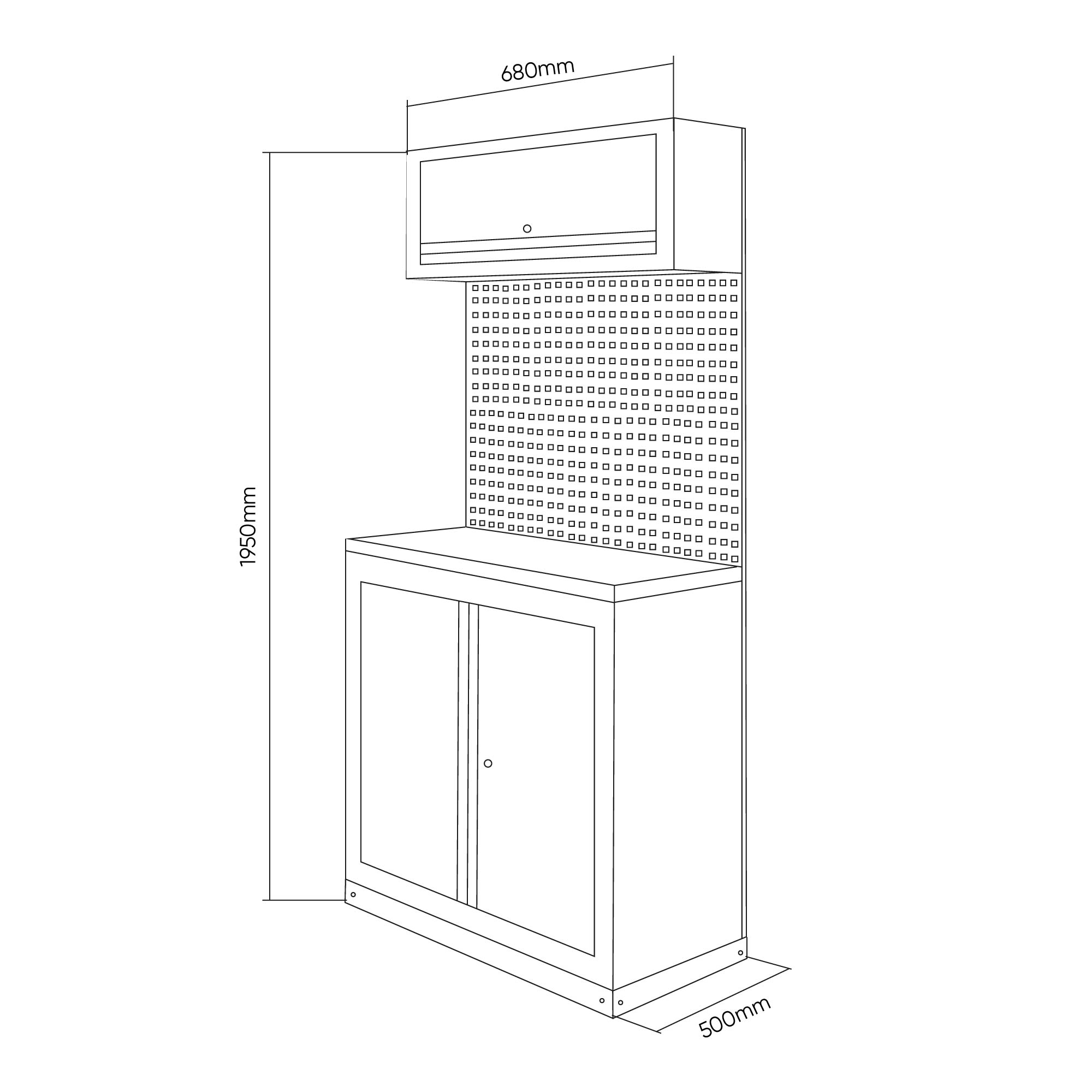 SET DI MOBILI MODULARI (7PCS) - ESTENSIONE CON ARMADIO A 2 ANTE (RIF.16500)