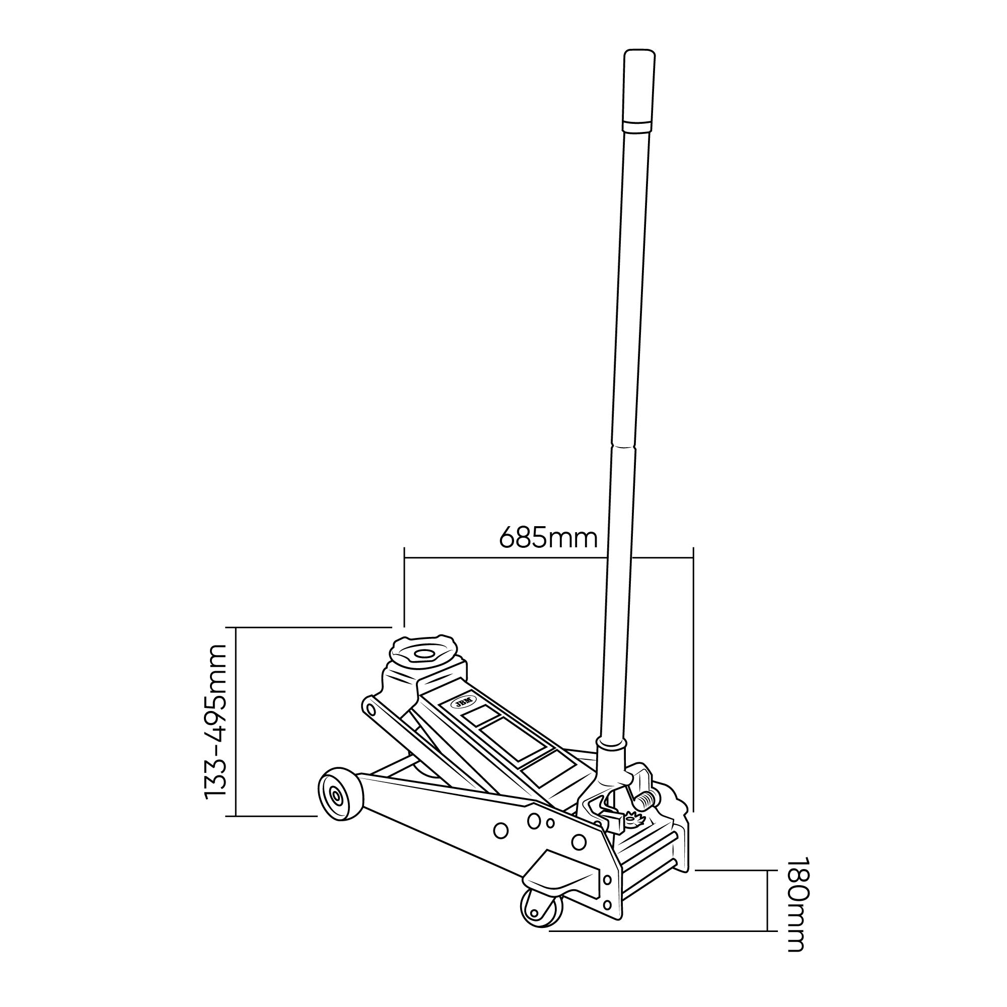 MARTINETTO IDRAULICO A CARRELLO 3,5T - immagine 6